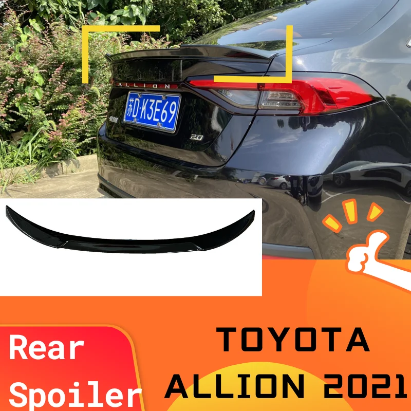 

Gloss Black Rear Spoiler Trunk Wing ABS Body Kit For TOYOTA ALLION 2021 Car Accessories Auto Parts