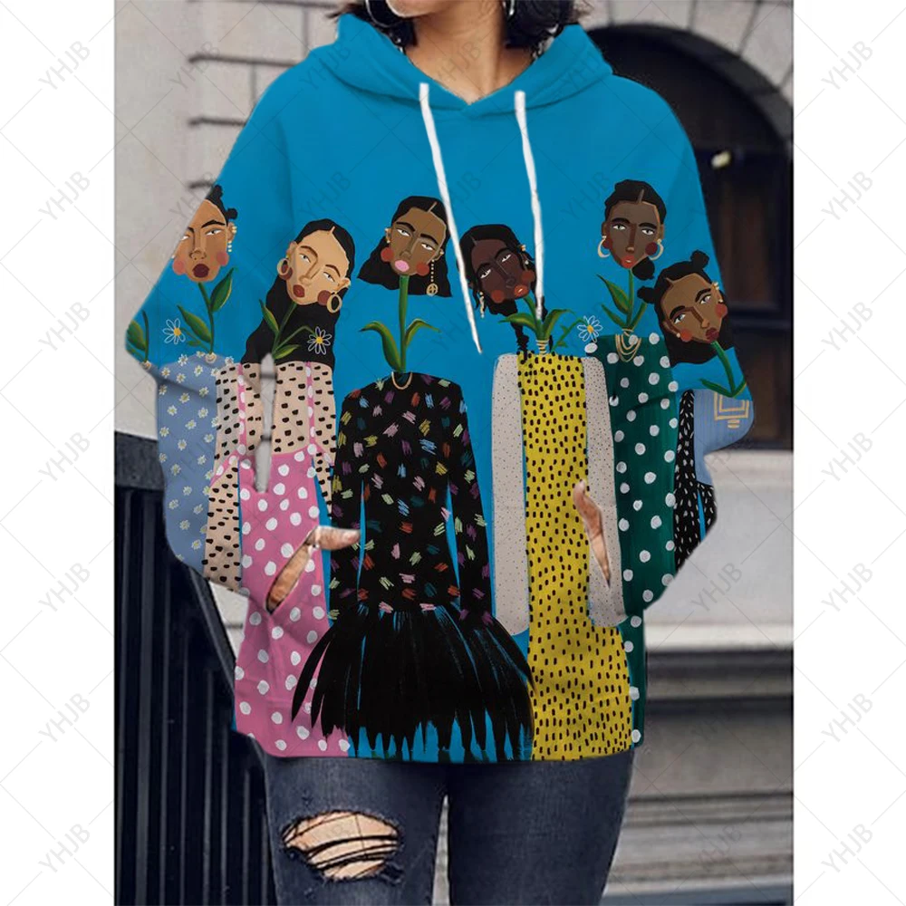 

Новая Женская толстовка с капюшоном и принтом в виде иллюстрации, женский кардиган, Осеннее тонкое пальто, женская одежда в уличном стиле