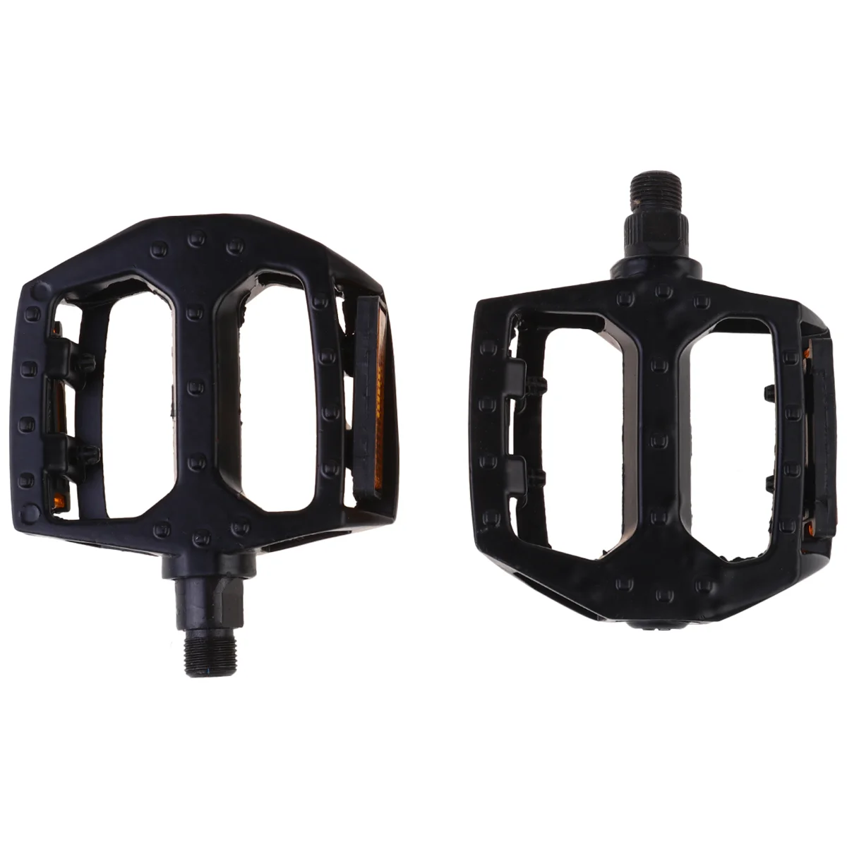 

1 Pair Pedals Non Pedals Aluminium Alloy Bike Pedals Accessories for Bikes Cycling Bicycles Single Rolling Beads Style Black