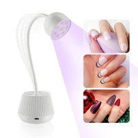 24w lotus nail lamp fast drying gel nail polish dryer 360%c2%b0 bendable uvled nail drying lamp for professional manicure salon
