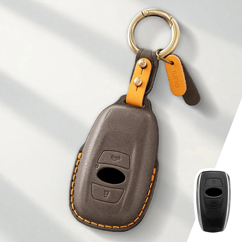 Защитный чехол из натуральной кожи для Subaru Legacy XV Forester Outback BRZ SIT, чехол для ключей, брелок