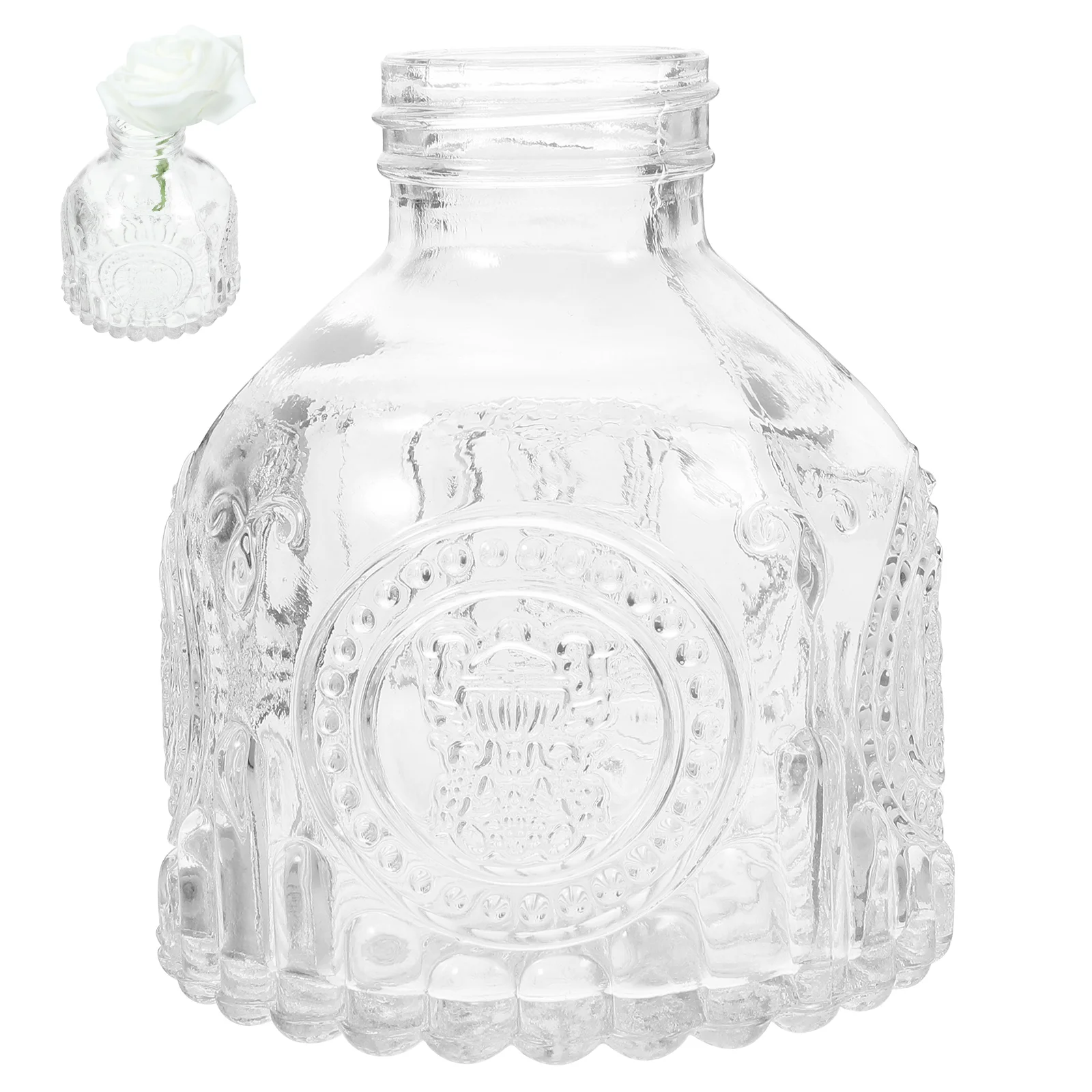 

6pcs Glass Vase Table Centerpiece Glass Vase Clear Flower Planter Flower Arrangement Vase