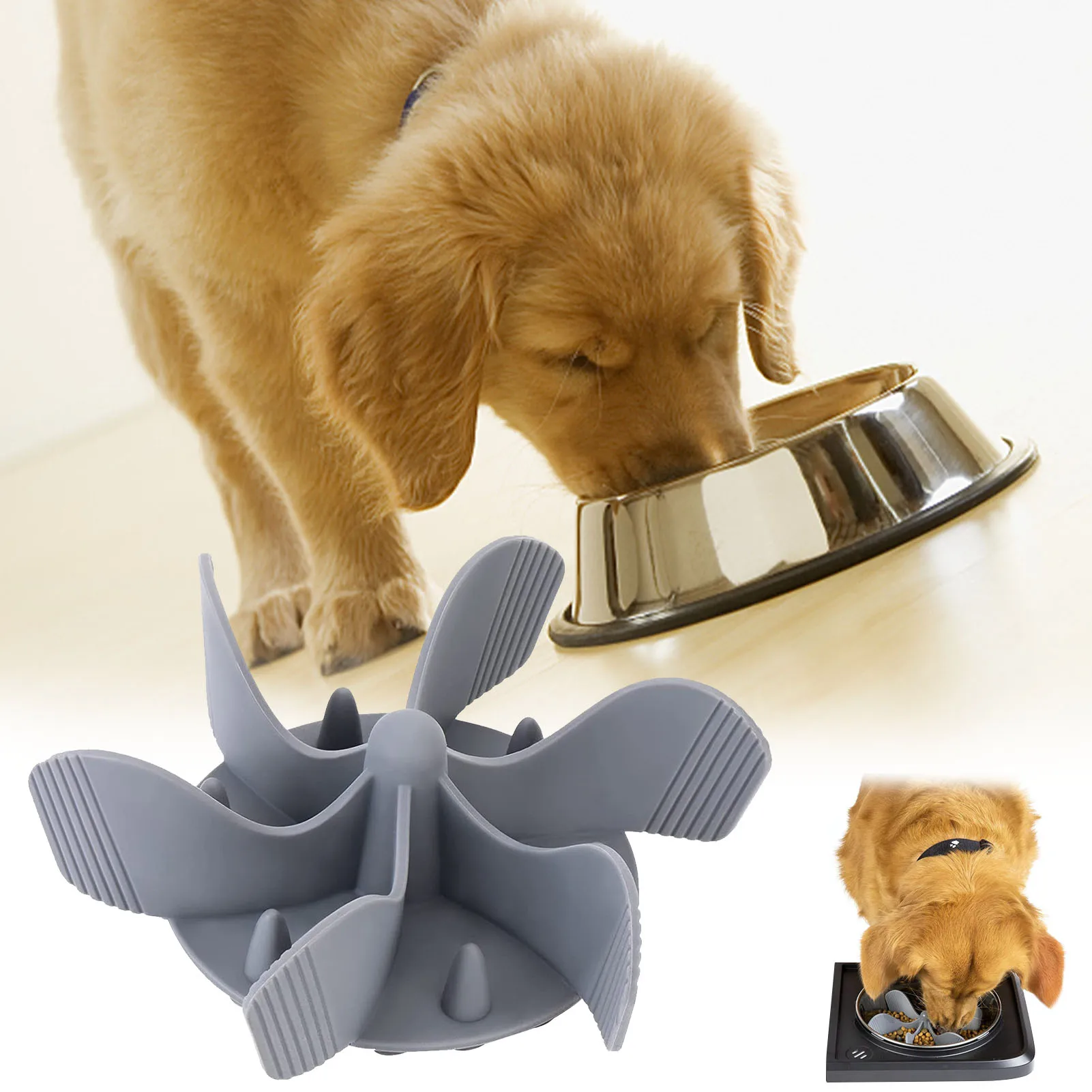 

Anti Choke Spiral Slow Feeder Dog Bowl Insert Puppy Slow Down Eating Feeder Dish Bowl Accessories Prevent Obesity Pet Supplies