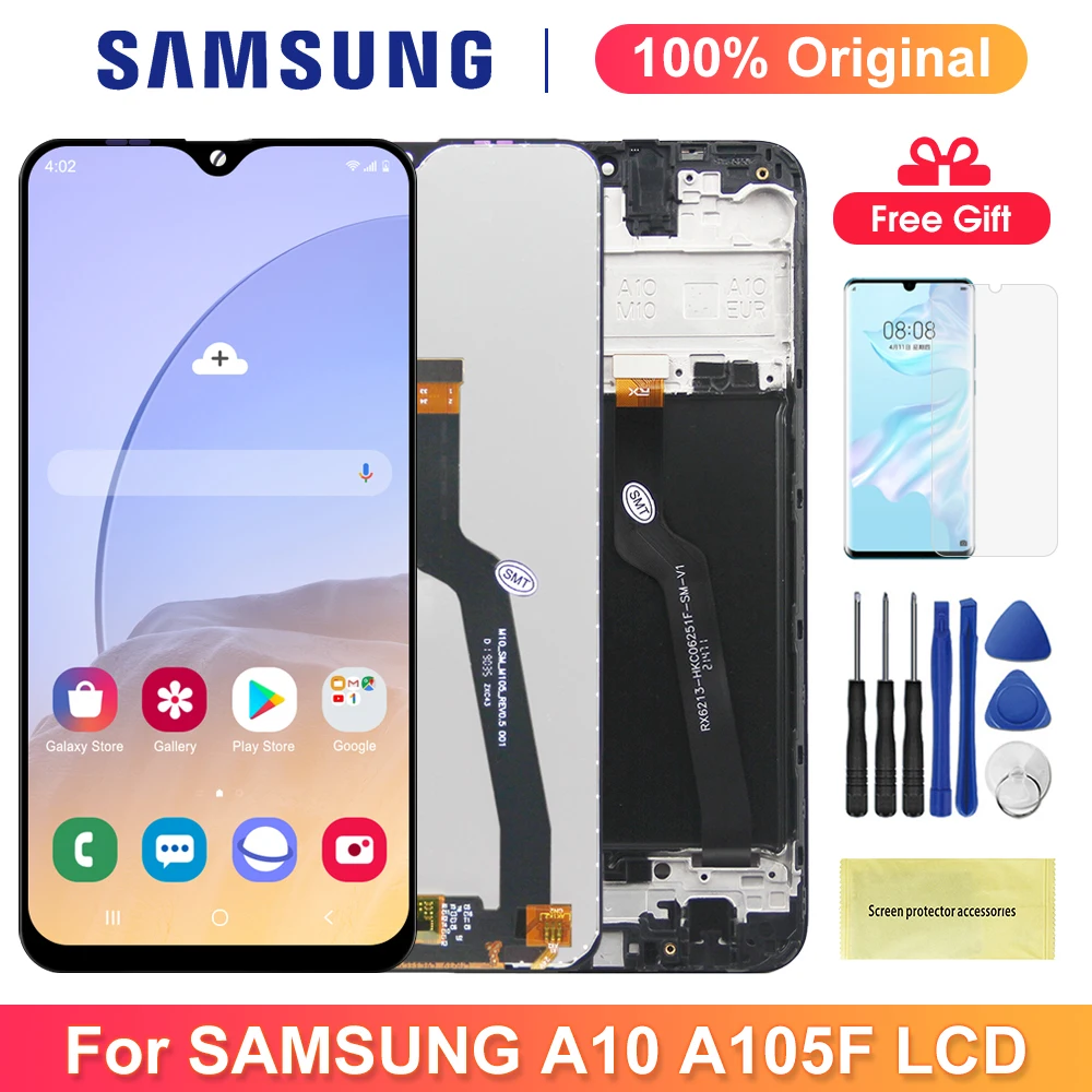 100% протестированный экран A10 для Samsung Galaxy SM-A105F/DS A105FN/DS A105M/DS ЖК-дисплей сенсорный