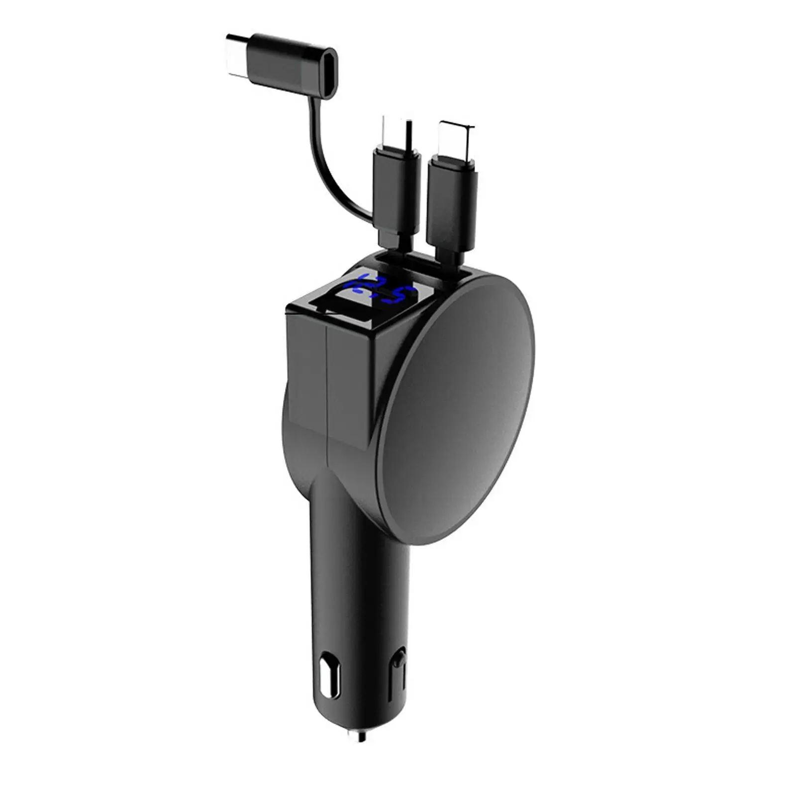 

3 In 1 Retractable Fast Charging Car Charger Car Usb Socket 3 Ports Output For Apple Pd20w Super Fast Charging W5P0