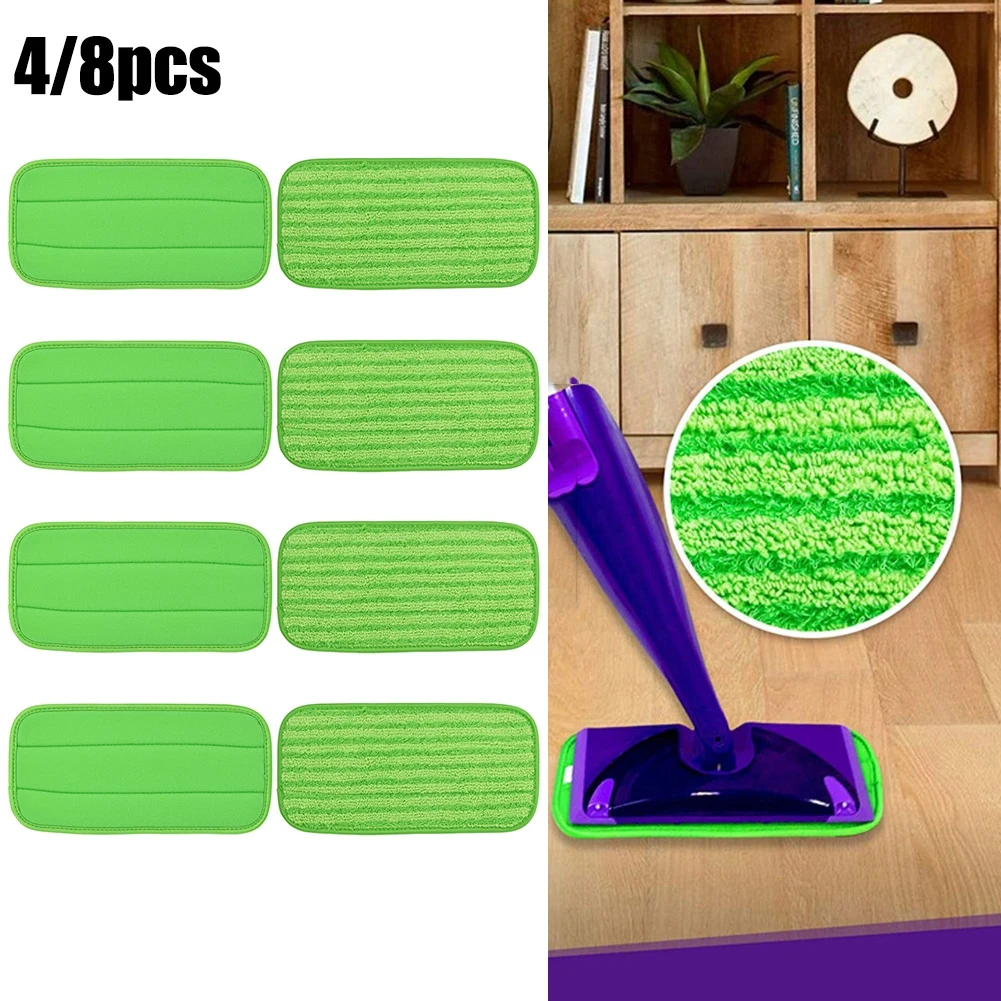 

4/8pcs Reusable Floor Mop Pads 12-Inch Mop Refills For Swiffer WetJet Washable Cloth Pads Vacuum Cleaner Cleaner Accessory