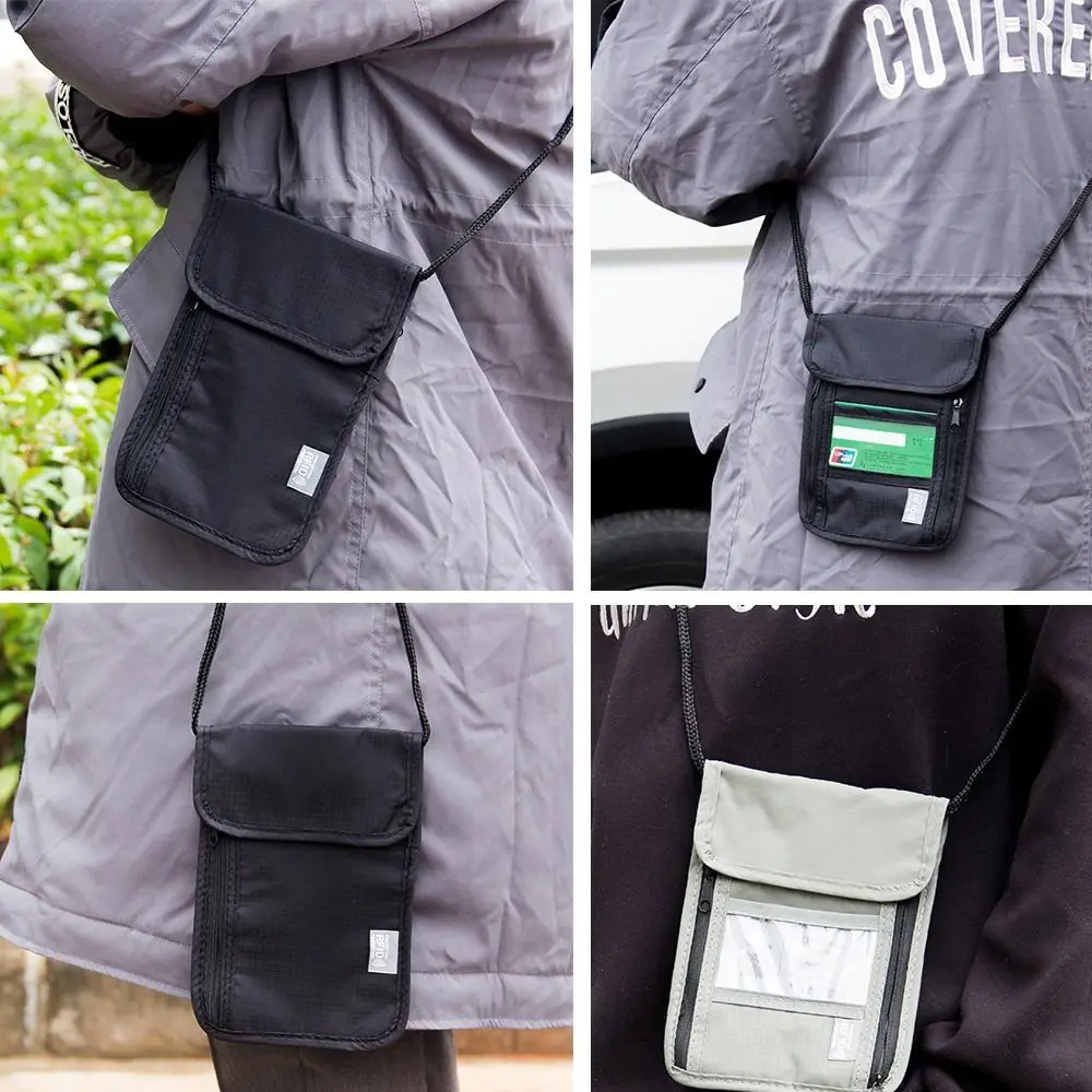 Портативная нейлоновая RFID-сумка для паспорта водонепроницаемая