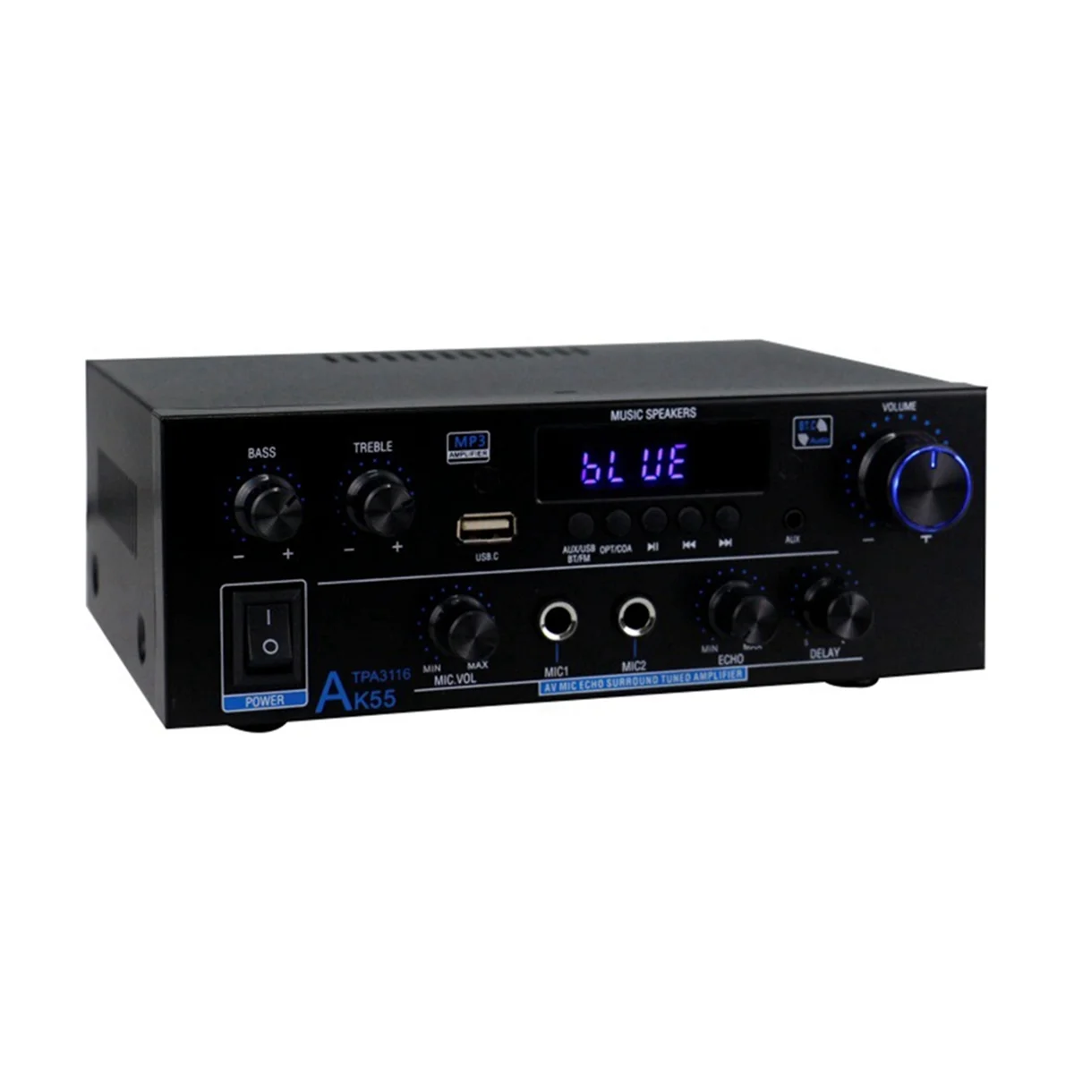 Фото LRGJS домашний усилитель мощности AK55 900 Вт Макс. 2,0-канальный новый Bluetooth аудио Hi-Fi AMP музыкальный плеер для караоке с вилкой европейского стандарта №4