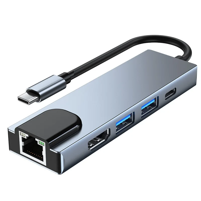 

Multiport Hub Type C 4K USB 3.0 Type C Data Adapter Card Reader Compatible with Windows/macOS/Android/iOS/Linux System Electrics