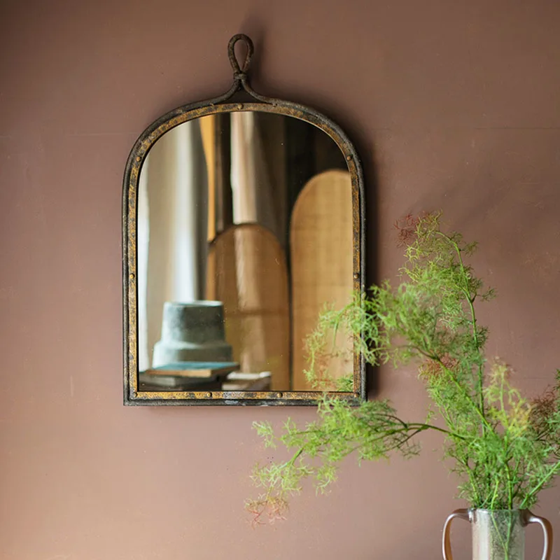 

Luxury Vintage Aesthetic Mirror Makeup Decorative Wall Mirror Dressing Gold Large Creative Lustro Na Sciane Home Decoration