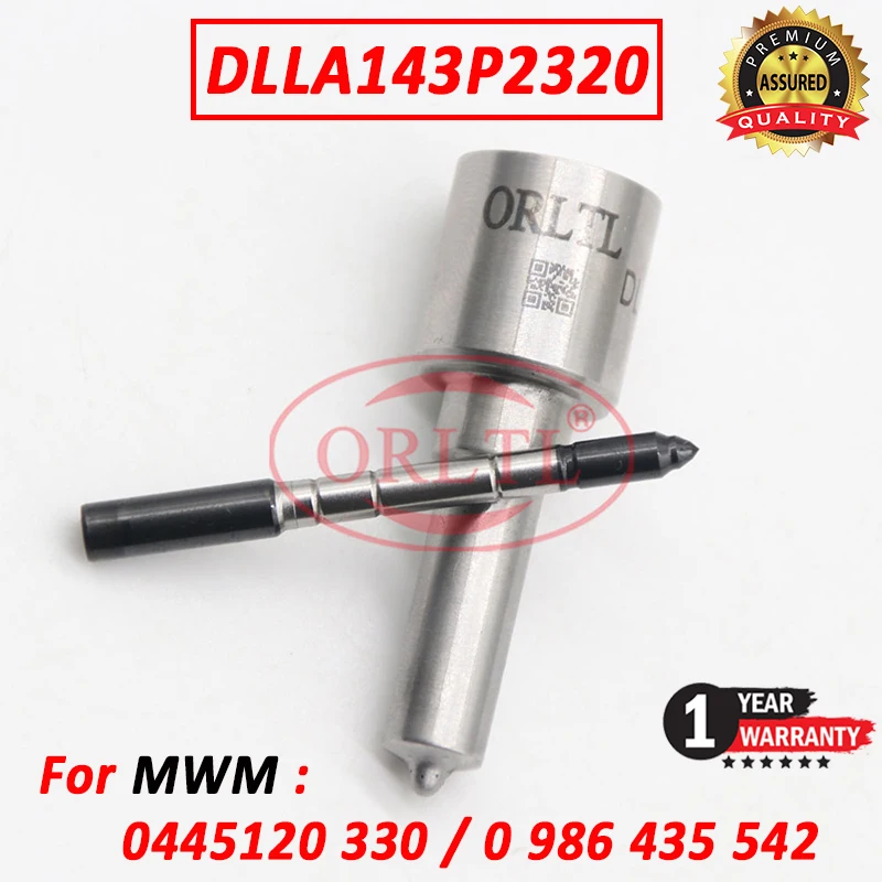 

For MWM 0986435542 0445120330 Nozzle DLLA143P2320 DLLA 143P 2320 Fuel Diesel Injector Sprayer 0433172320 For 0 445 120 330