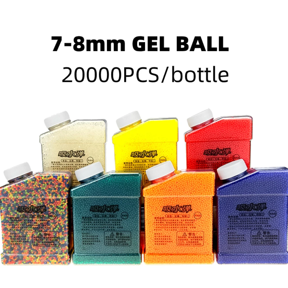 

7-8mm 20000pcs Water Ball Guns Bullet Kids Air Soft Balster BB Gel Ball Weapons Pistol Rifle CS Games Growing Beans for Boys