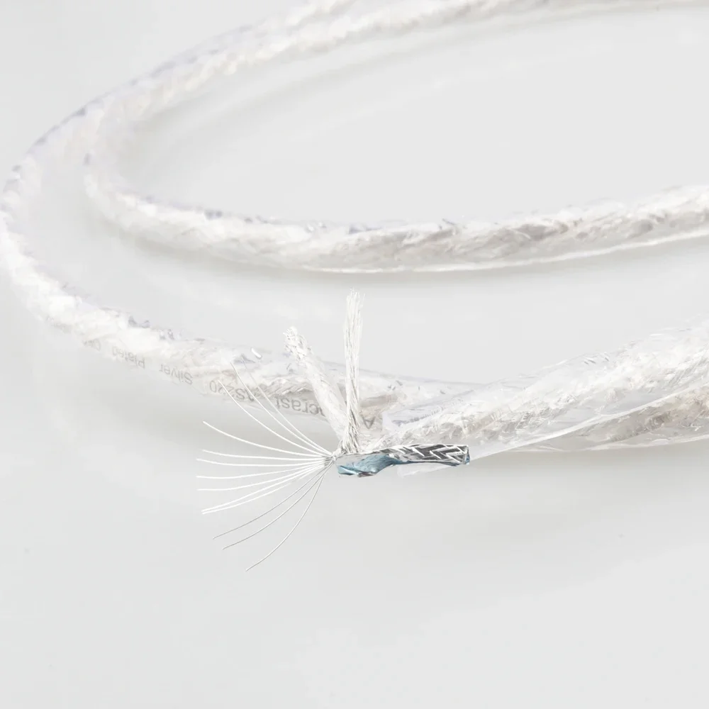 Audiocrat AS220 2-слойная обшивка 6N Посеребренный кабель Аудиокабель оптом прозрачный