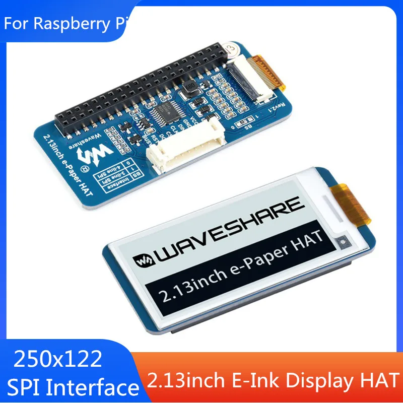 2,13 дюймовый E-Ink дисплей шляпа для Raspberry Pi 250x12 2 Разрешение e-Paper экран SPI для RPi 4B / 3B + / 3B / 3A + /Zero для Arduin 2,13 дюймовый E-Ink дисплей шляпа для Raspberry Pi 250x12 2 Разрешение e-Paper экран SPI для RPi 4B / 3B + / 3B / 3A + /Zero для Arduin