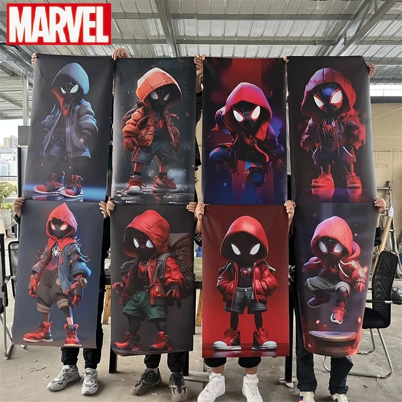 

New Product First Edition Handmade Q-Edition Marvel Miles 100cmx56cm Comic Poster Oil Painting Sticker Painting Sticker Poster