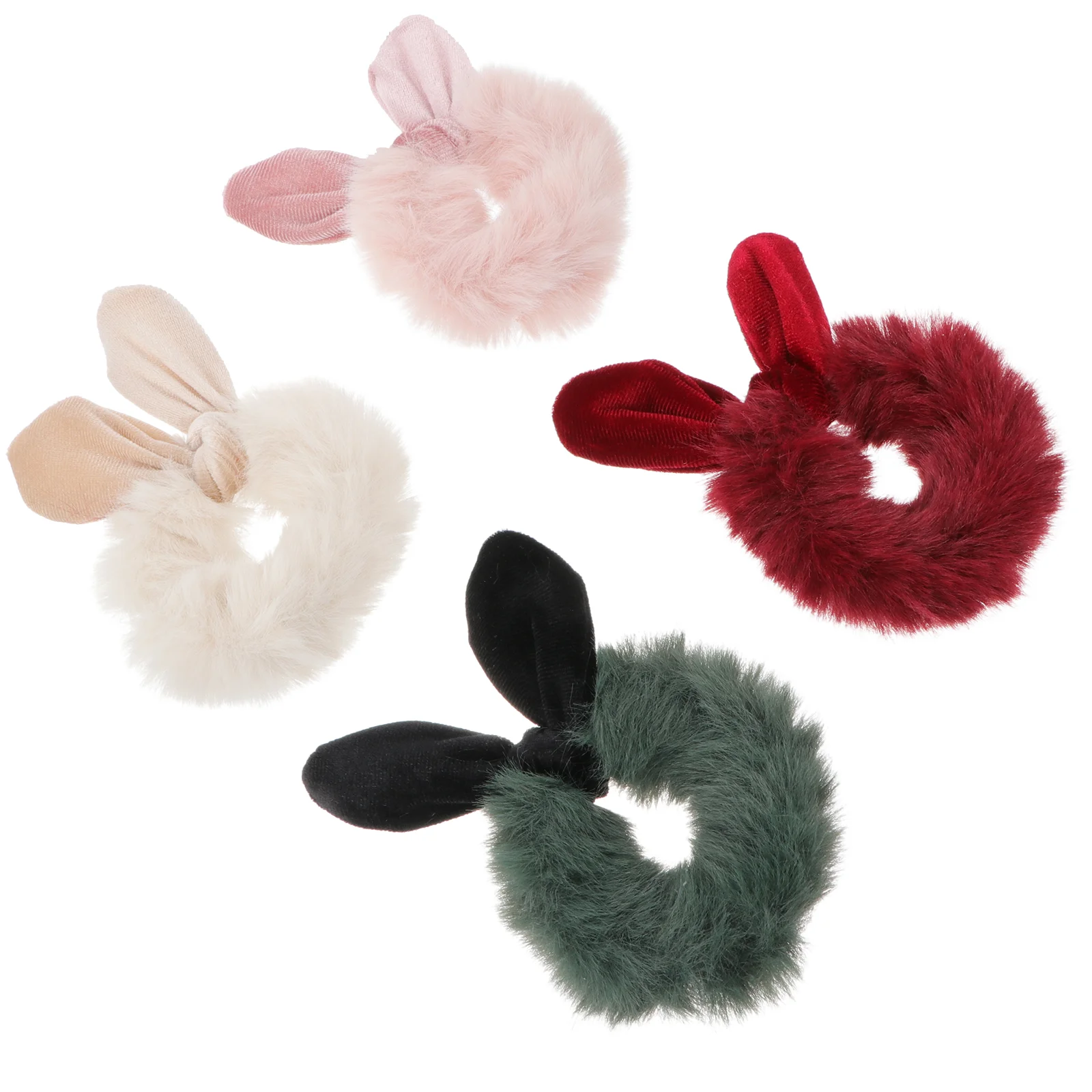 4 шт. повязка на голову с заячьими ушками ленты для волос галстуки веревочное