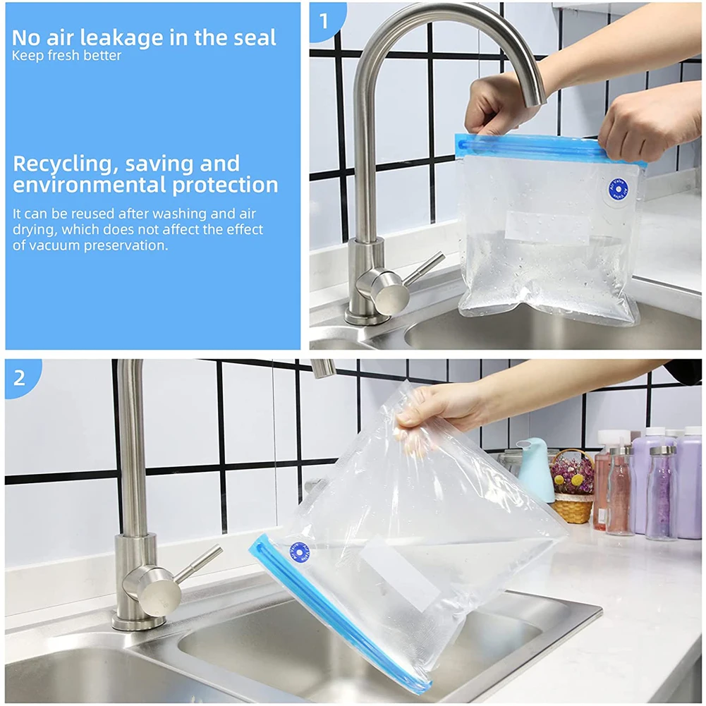 Пакеты для вакуумной упаковки продуктов многоразовые без БФА |