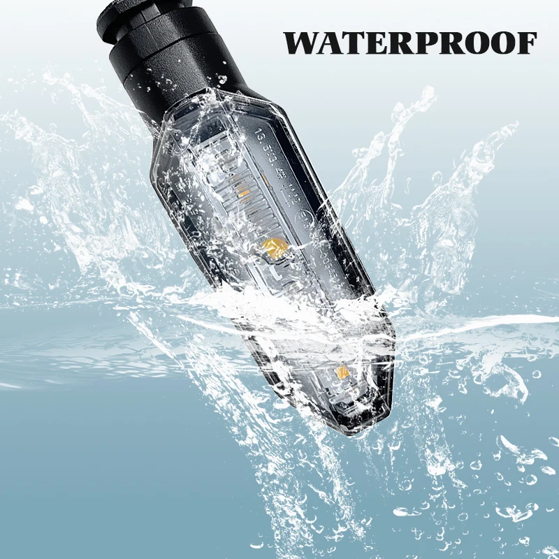 12 В мотоциклетные светодиодные указатели поворота Янтарный проточной воды