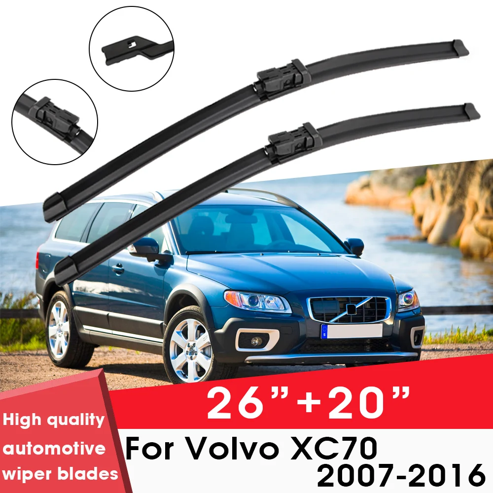 

Car Wiper Blade Blades For Volvo XC70 2007-2016 26"+20" Windshield Windscreen Clean Rubber Silicon Cars Wipers Accessories
