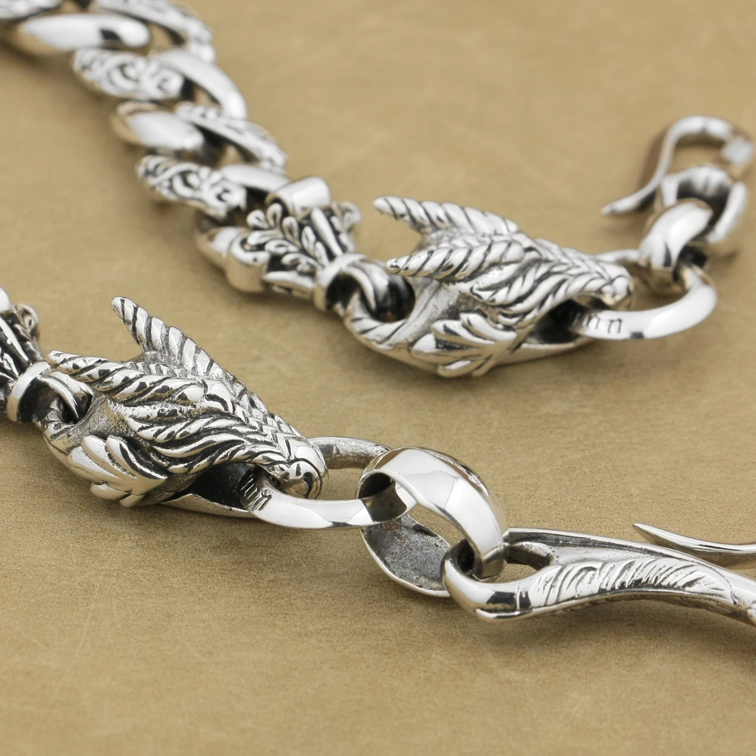 Женский Серебряный Огромный крючок-кошелек в стиле панк с цепочкой 8F002WC2