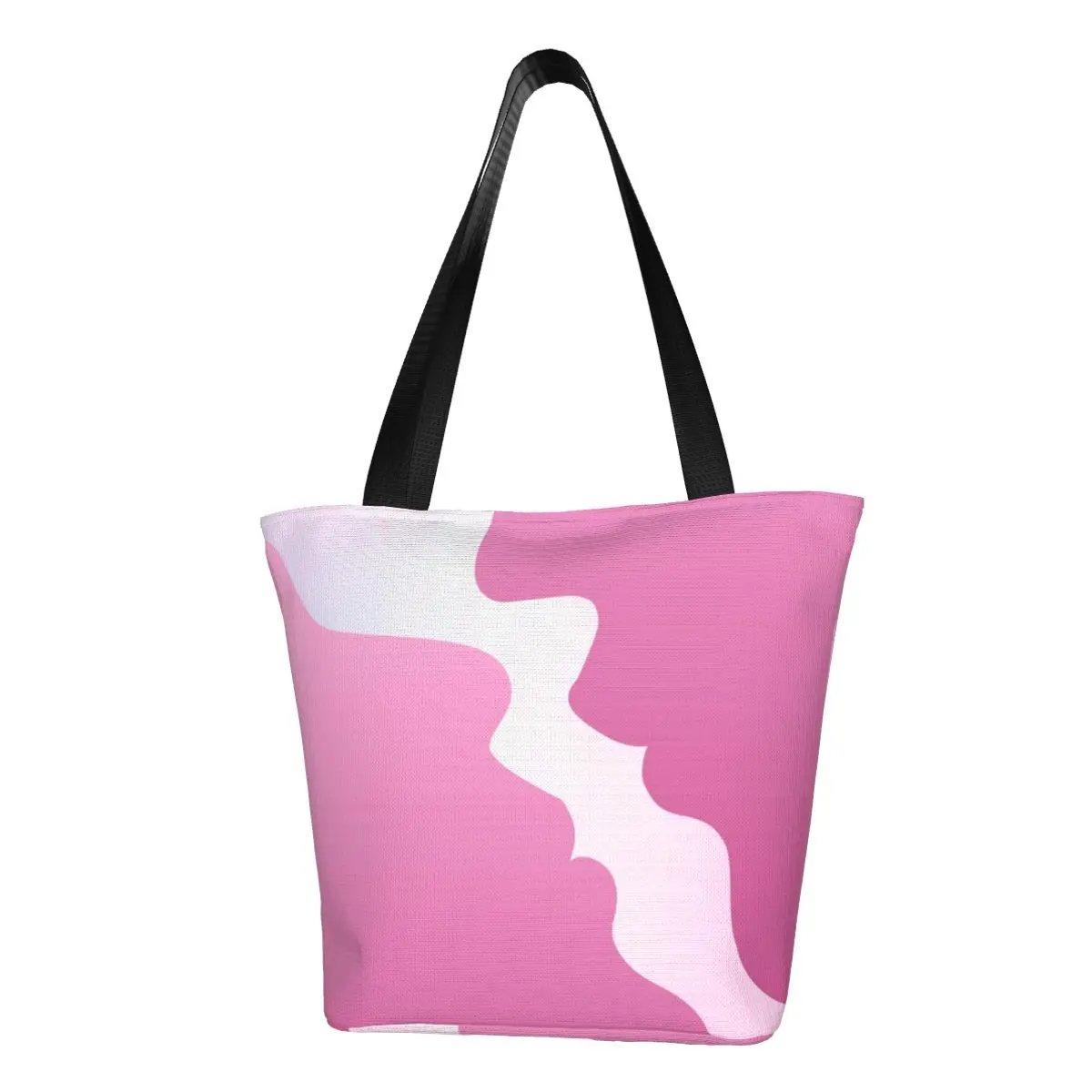 Pink Love Polyester outdoor girl handbag, woman shopping bag, shoulder bag, canvas bag, gift bag