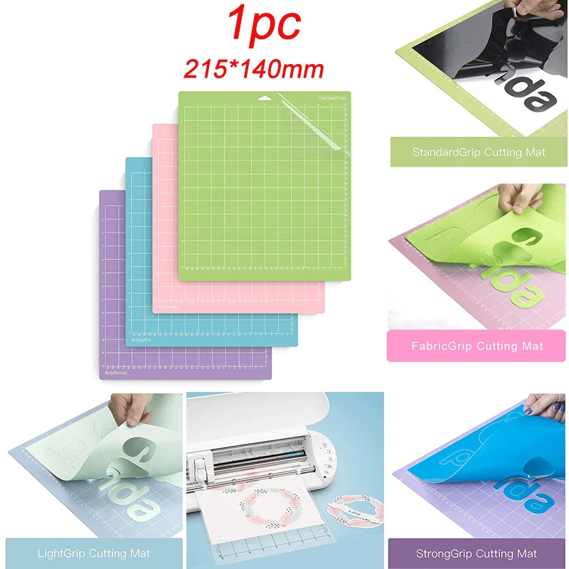 

1pcs Mixed Color Engraving Machine Base Plate Cutting Mat For Cricut/cameo 4 With Adhesive Pvc Cutting Mats 215*140mm