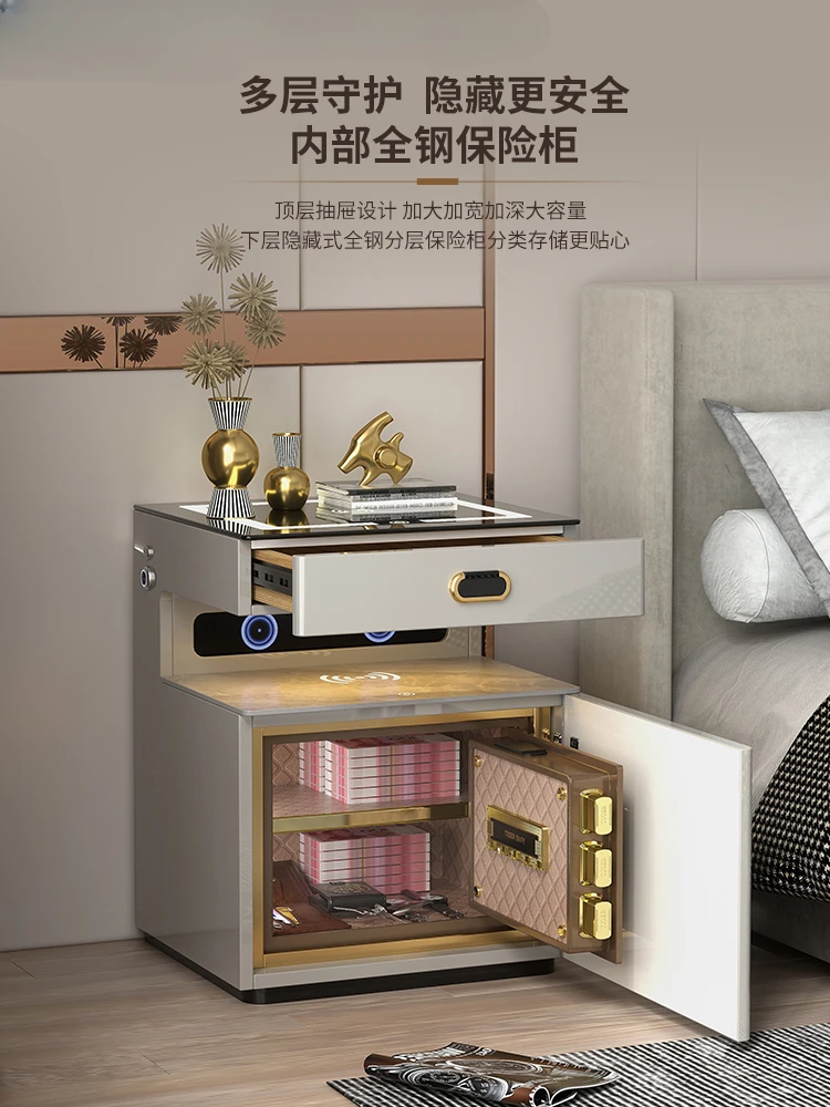 

58cm w new product hollow Bluetooth speaker, Bluetooth bedside safe, intelligent wireless charging safe, household sma