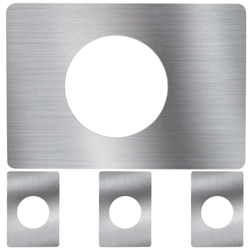 

4 Pcs Door Lock Repair Board Knob Plate Hole Filler Stainless Steel Garage Reinforcement Bracket Kit Deadbolt Cover Plates