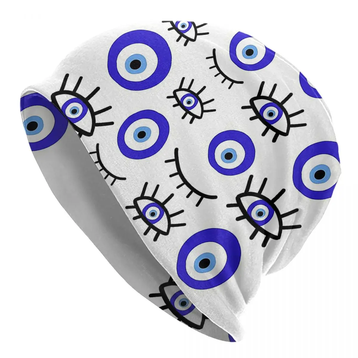 

Средиземноморская теплая вязаная шапка от сглаза, модная шапочка, шапка, осенне-зимние уличные шапки, шапки для мужчин, женщин и взрослых