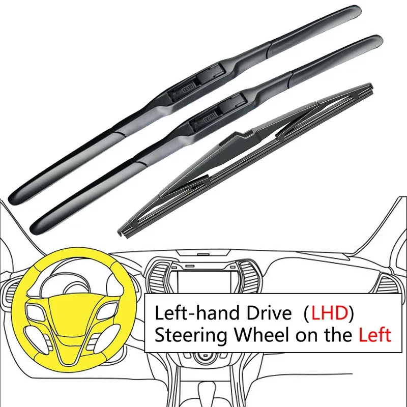 

Щетки стеклоочистителя передние и задние для Jeep Grand Cherokee WK2 2011 ~ 2022 Щетка стеклоочистителя дворники Щетка дворники мойщик окон водительская и пассажирская стеклоочистителя