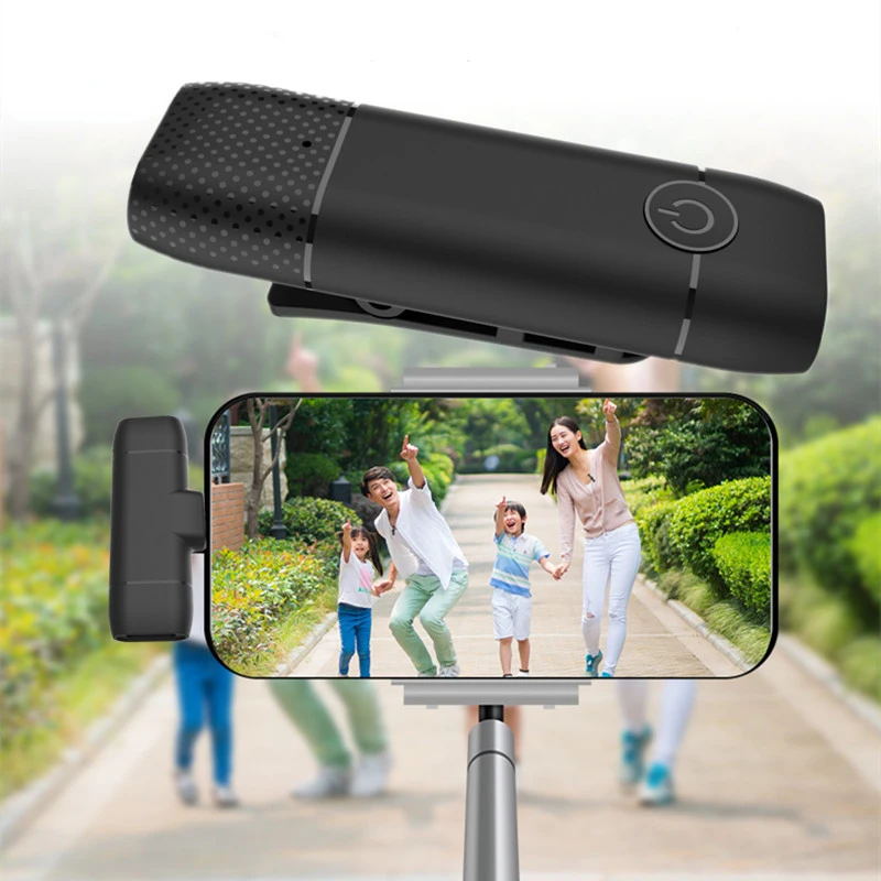 

Portable Wireless Lavalier Microphone Audio Video Recording Mini Collar Clip Mic To Phone Facebook Youtube Live Broadcast Gaming