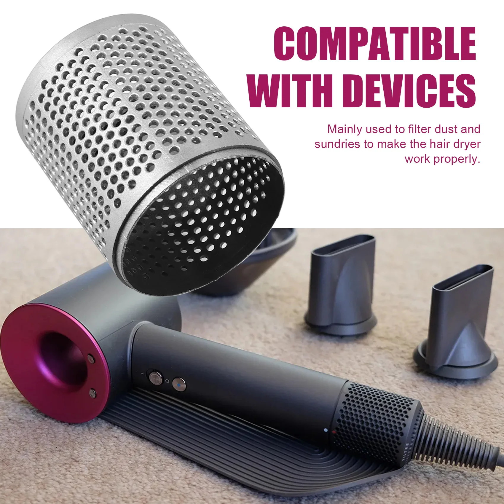 Подходит для фена Dyson HD01 HD03 HD08 пылезащитная внешняя крышка фильтра аксессуары