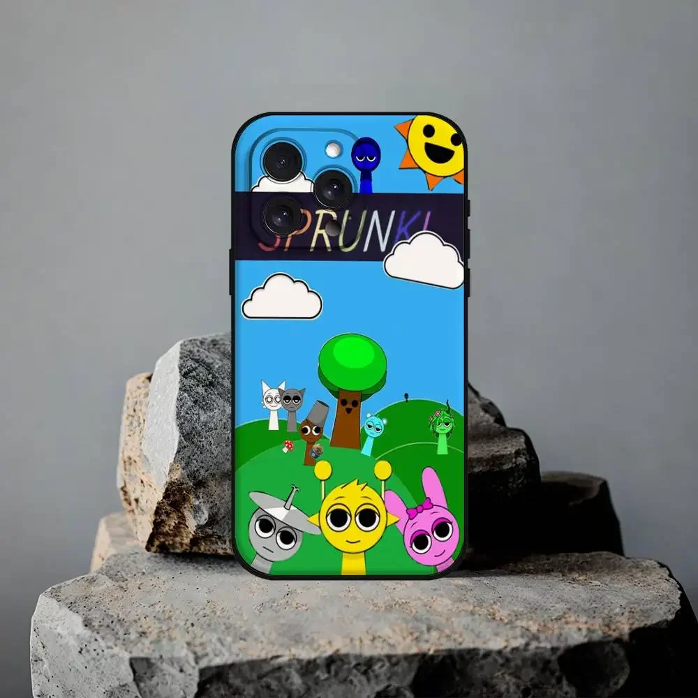 Фото Чехол для телефона с забавным рисунком Sprunki для iPhone 17, 16, 15, 11, 12, 14, 13, Pro Max Mini X XS XR 7 Plus 16E, противоударный силиконовый чехол №4