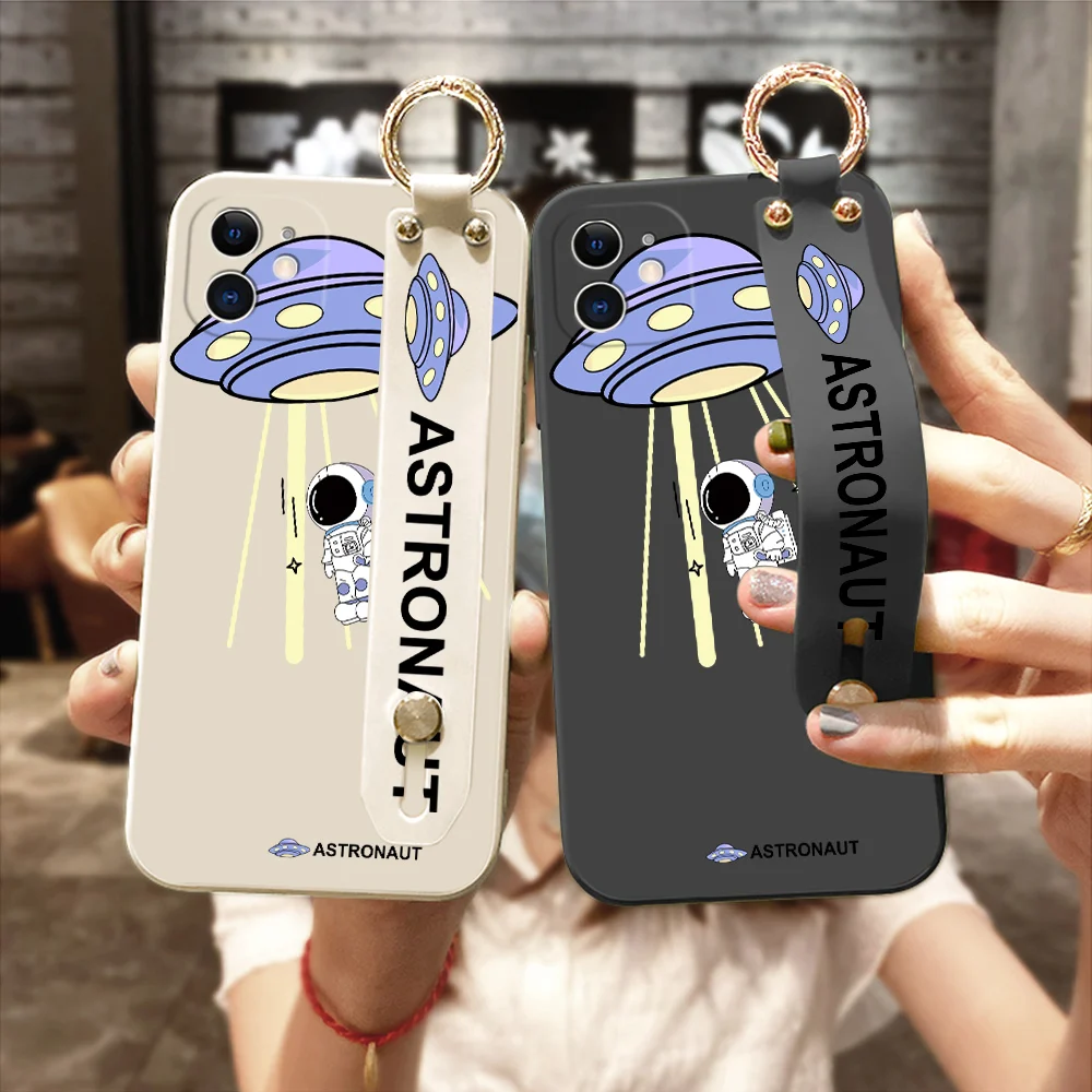 anime phone case for infinix hot 9 play 9 hot 10 astronaut pattern full lens protect shockproof anti knock cover with wristband free global shipping