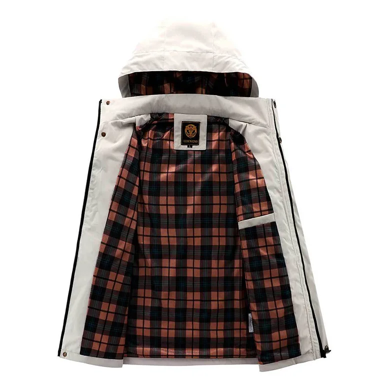 

Spring and Autumn Thin Single Layer Waterproof Windbreaker Outdoor Sports Fashion Brand Mountaineering Clothing Medium Long