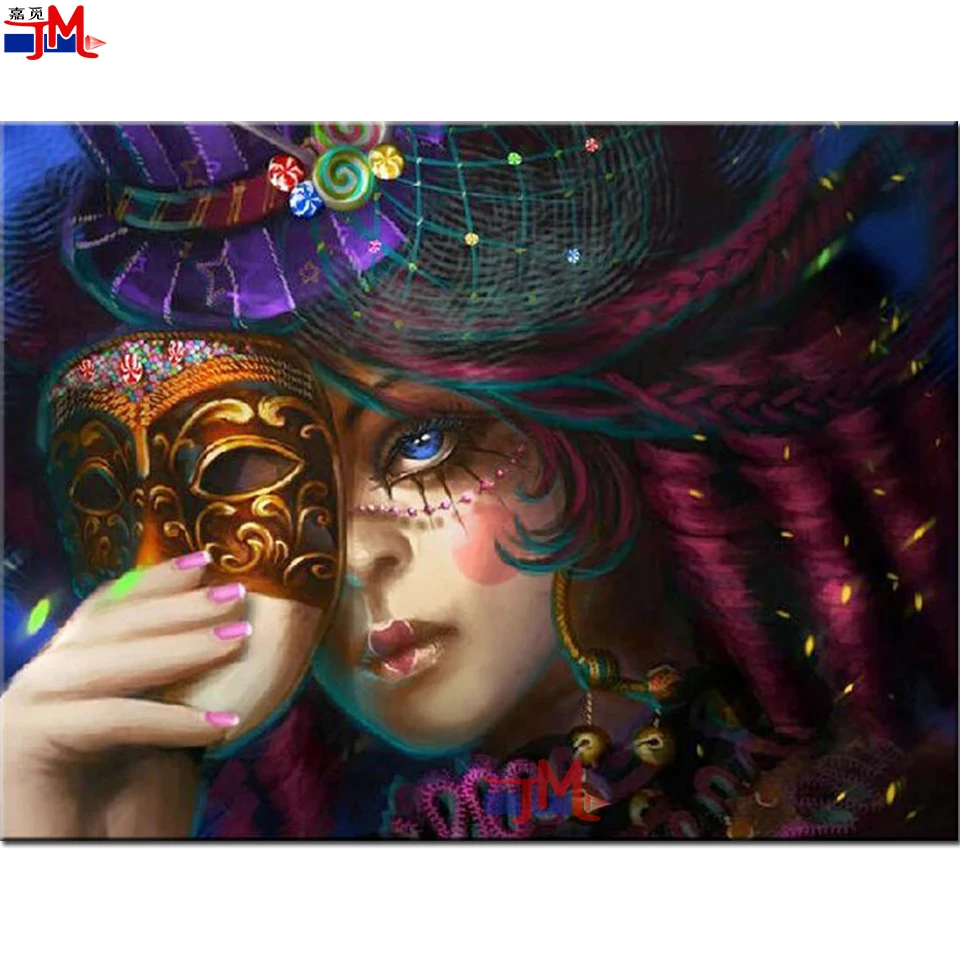 

5D алмазная живопись «сделай сам», вышивка крестиком, Алмазная Маска, красота, девушки, полная квадратная, Круглая Мозаика, стразы, Женский ко...