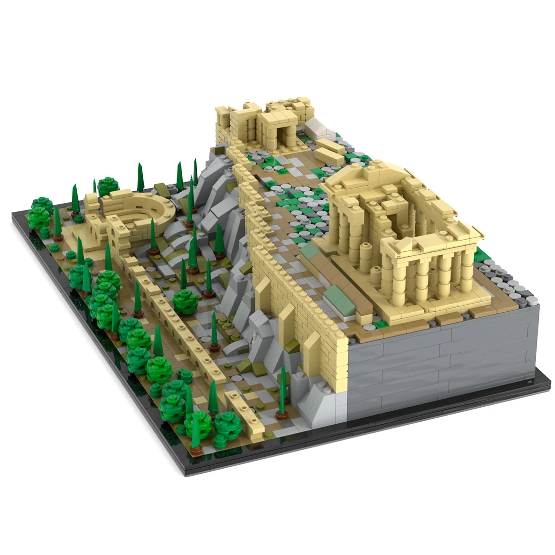 Authorized MOC-47299 2139parts Acropolis - Microscale Architecture Building Blocks MOC Set STEM Toys By Brickgloria |