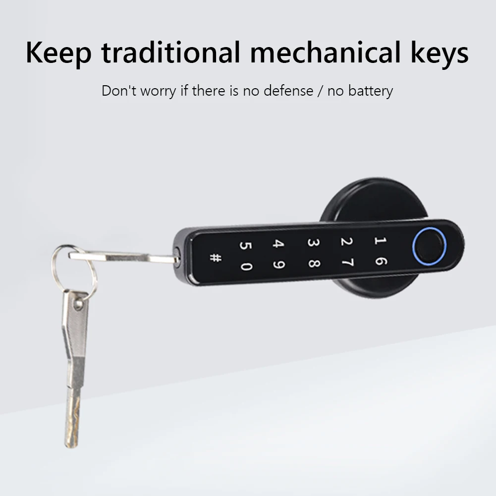 

Bluetooth-compatible Fingerprint Door Lock USB Charging Lever Handle Lock Keyless Entry Electronic Door Knobs Lock for Apartment
