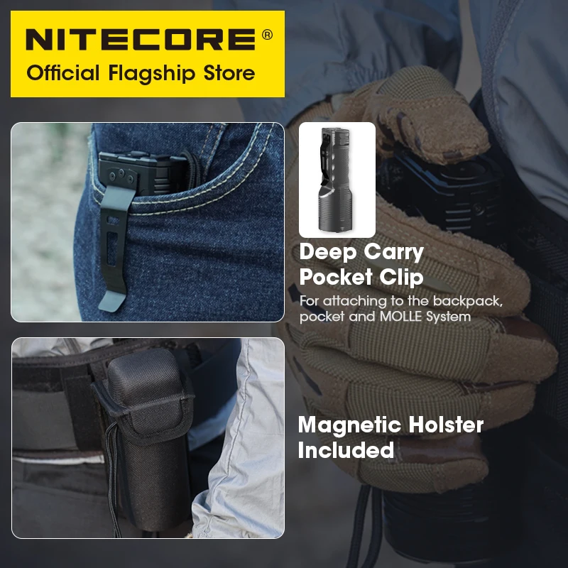 Тактический фонарик NITECORE TM20K 20000 люмен мощный перезаряжаемый от USB супер яркий