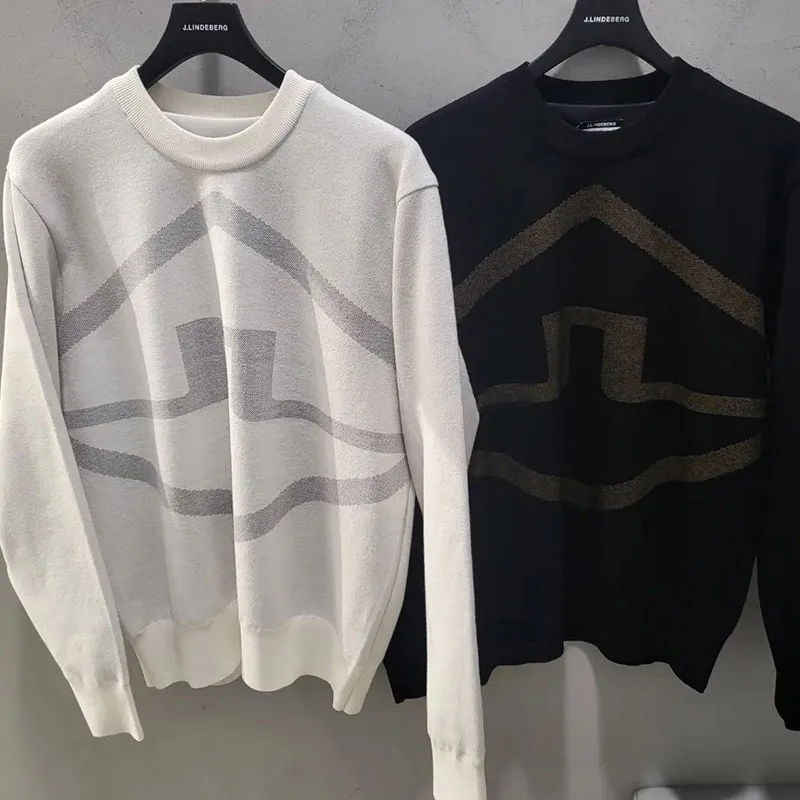 Autumn and winter golf women's round neck sweater casual long sleeved sweater thick warm keeping pullover soft jumper top