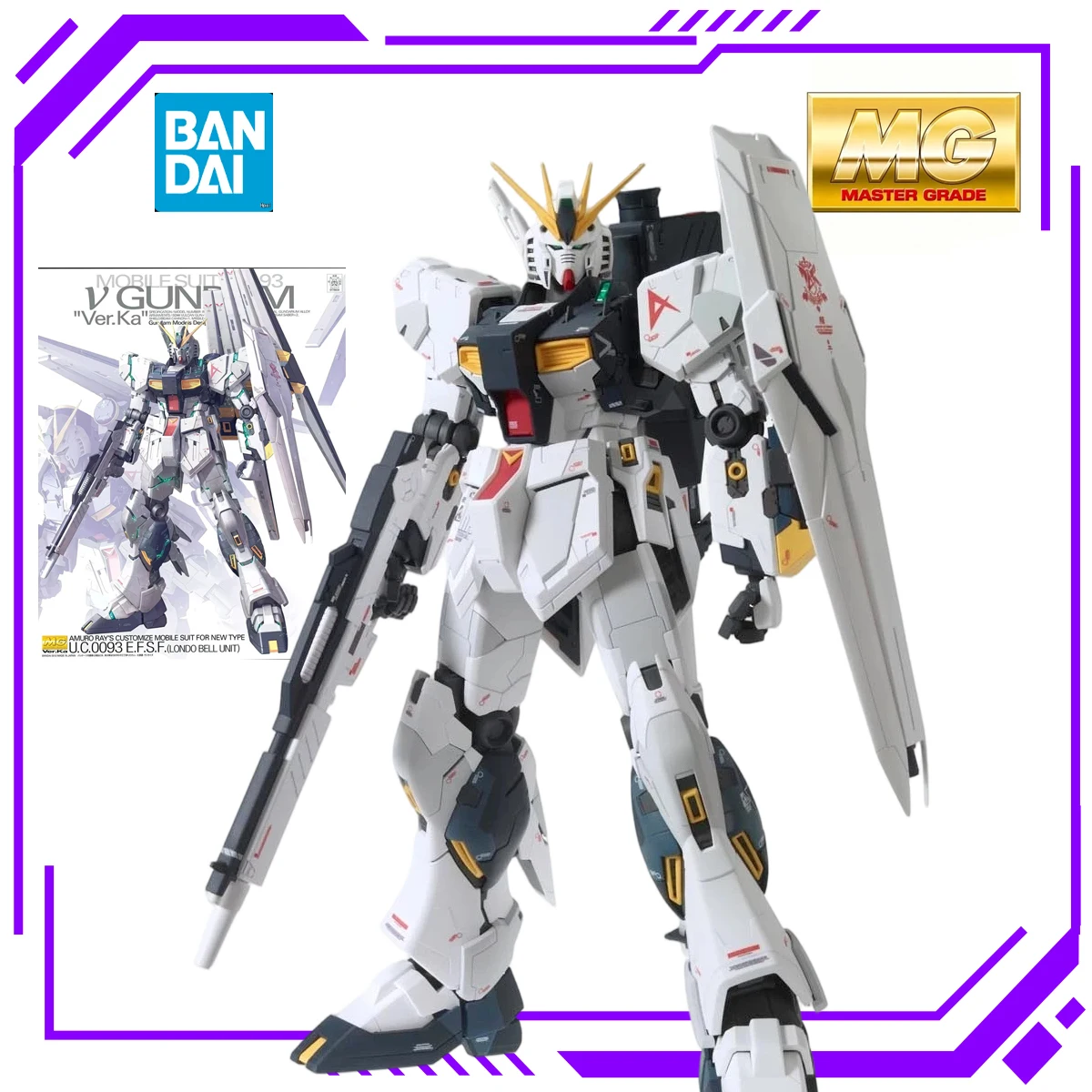 Фото В наличии Оригинальная сборная модель BANDAI MG 1/100 RX-93 ν Gundam Ver.Ka, коллекционный предмет, подарок на день рождения №1