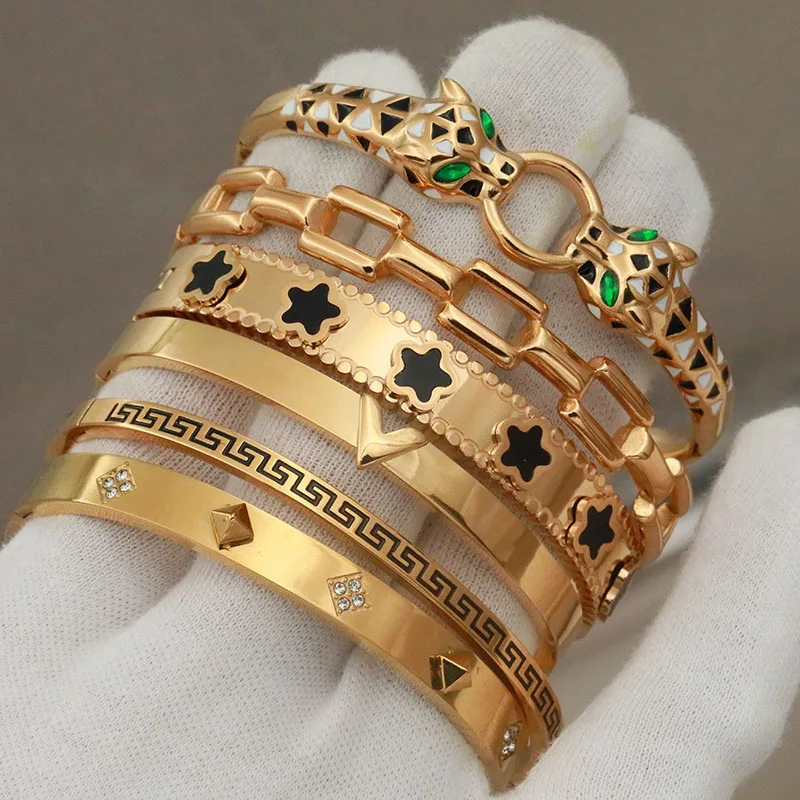 Женский браслет из нержавеющей стали в стиле панк