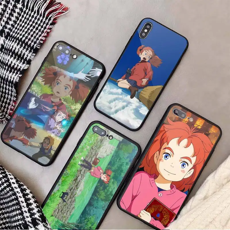 

Mary And The Witch's Flower anime Phone Case Tempered glass For iphone 6 7 8 plus X XS XR 11 12 13 PRO MAX mini