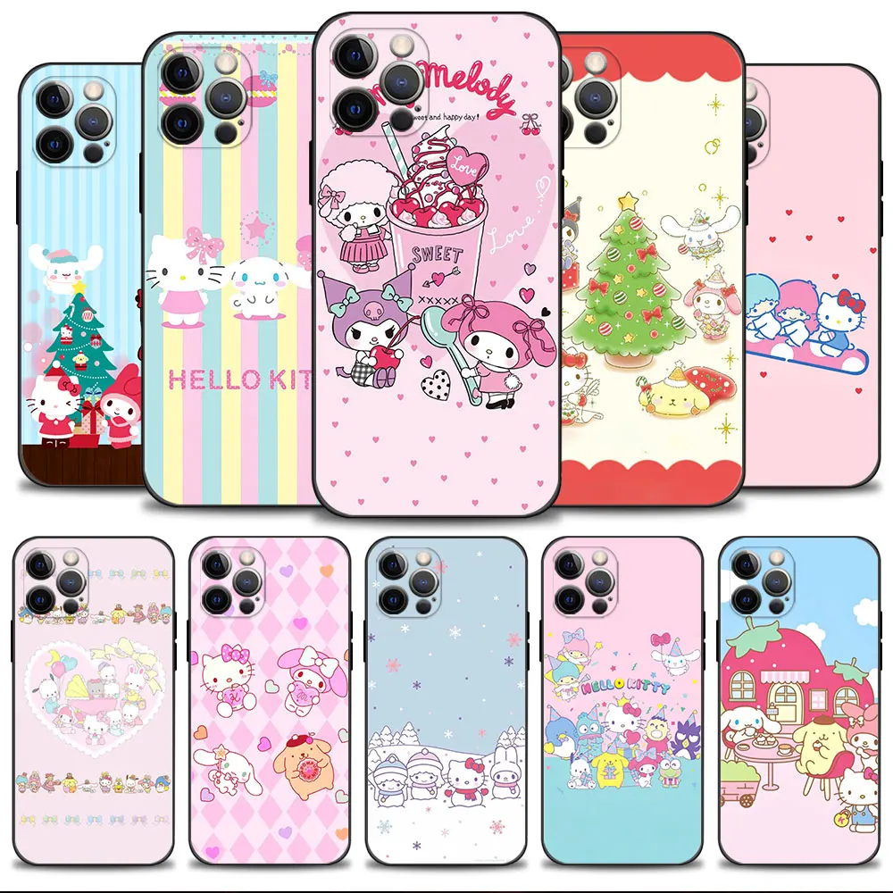

Kuromi My Melody Sweet Christmas Phone Case For Apple iPhone 14 13 12 11 Pro Max 13 12 Mini XS Max XR X 7 8 6 6S Plus Cover