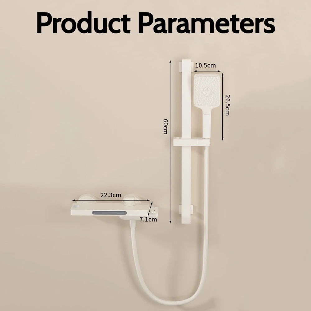 Новый простой дизайн трехступенчатый водопад белая душевая система для ванной