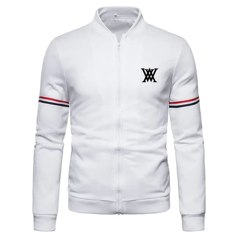 

2022 Mens Golf Jacket wear golf shirt men Casual Sport Stand Collar Long Sleeve Zipper Sweater Coats Bomber Jackets Male