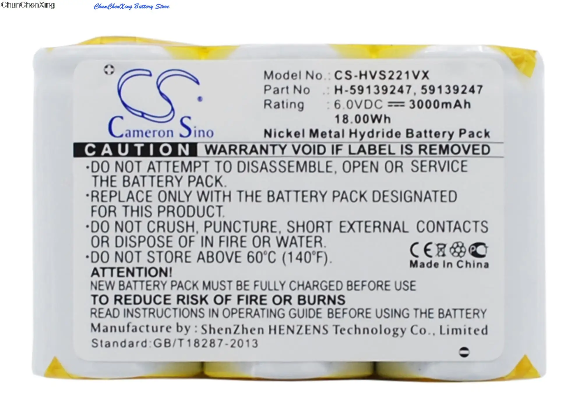 

Cameron Sino 3000mAh Battery 59139247, H-59139247 for Hoover S2211, S2211-100