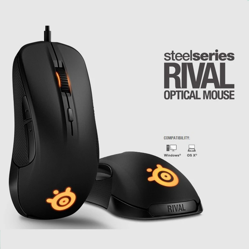 

Игровая мышь Steelseries RIVAL 300S 7200 DPIOptical Mouse, светодиодсветодиодный эргономичная мышь Dota 2, компьютерные аксессуары, брендовая Мышь для игр