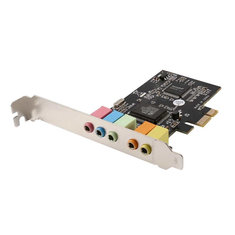 

Звуковая карта PCIe PCI-E X1 CMI8738, чип, 32/64 бит, звуковая карта, стерео, 5,1 каналов, настольная Встроенная звуковая карта для ПК