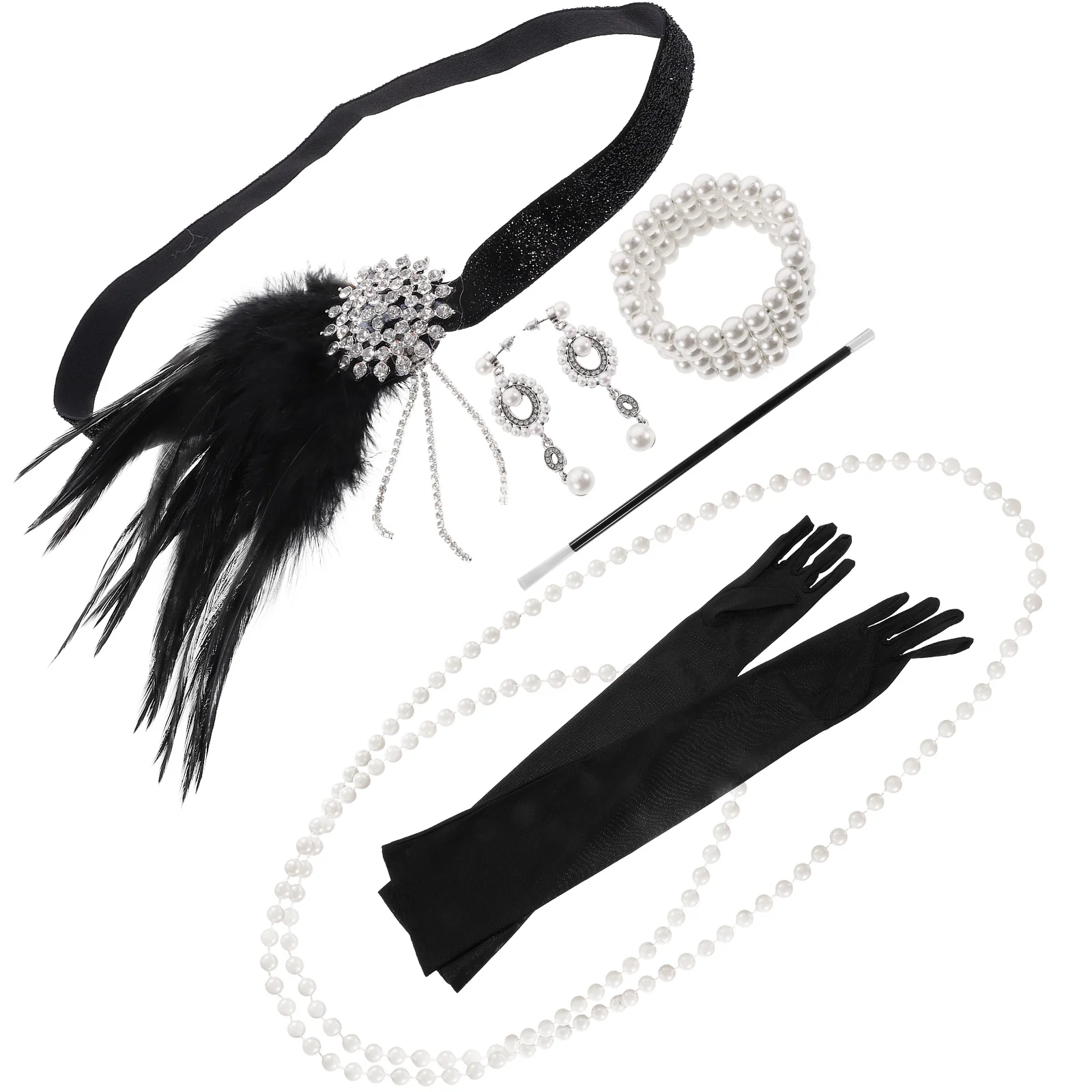 

Earrings Fascinator Hats Women Tea Party Headpiece Headband 1920s Flapper Accessories